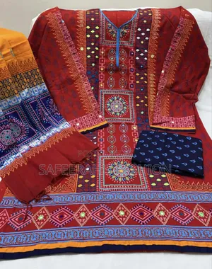 Photo - টাই ডাই কাজ করা থ্রি পিস কাজ করা থ্রি পিসr