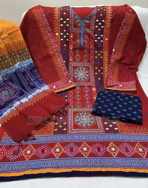 Photo - টাই ডাই কাজ করা থ্রি পিস কাজ করা থ্রি পিসr