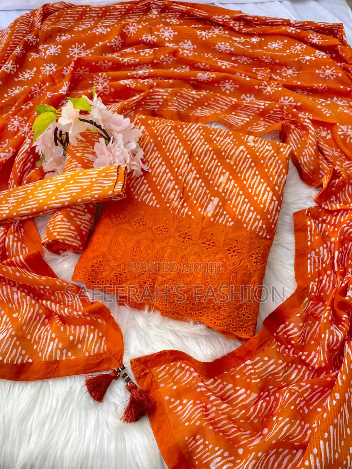  ভেজিটেবল চিকেন কাজ করা বুটিকস থ্রি পিসr