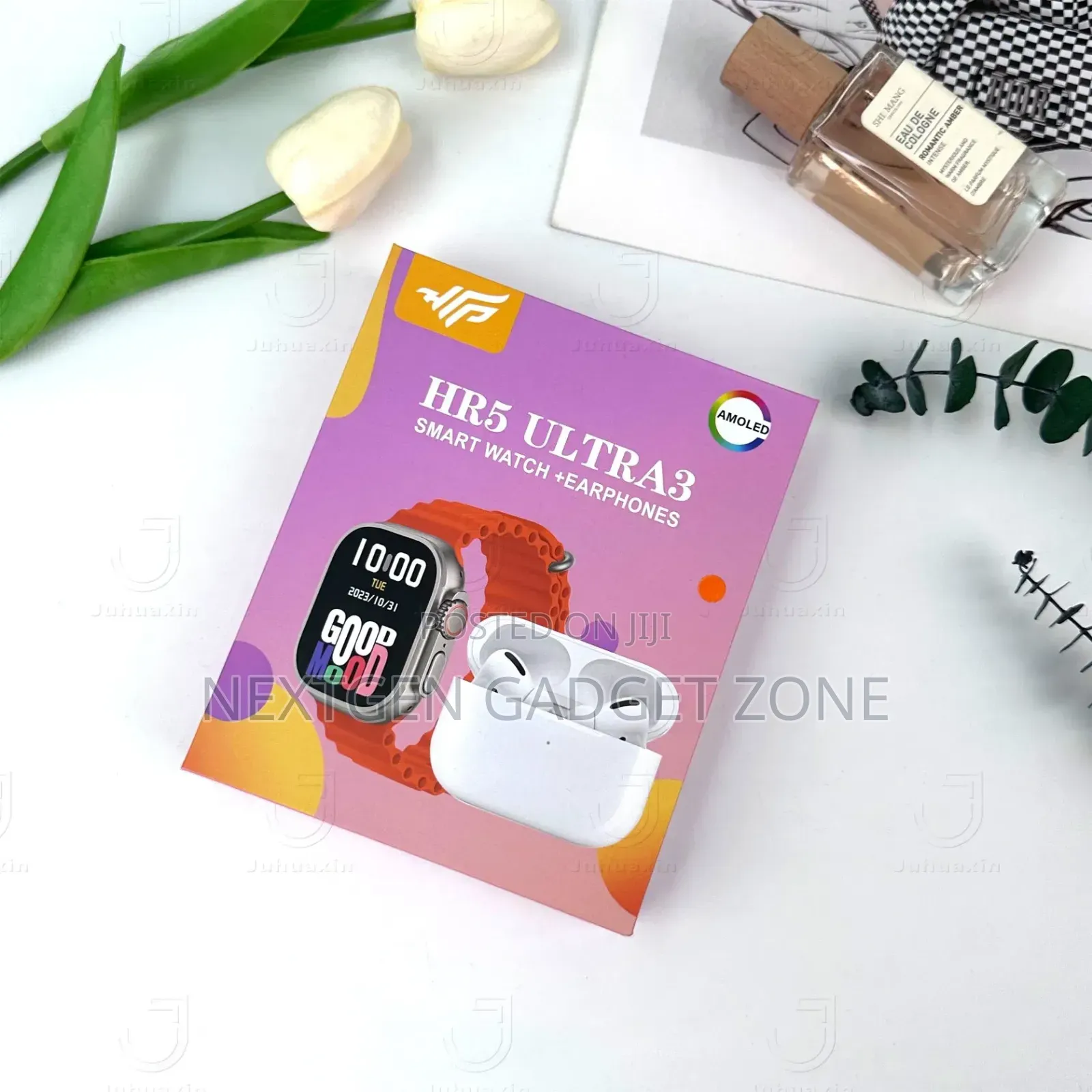 Hr5 Ultra3 Smart Watch + Earphones Combo