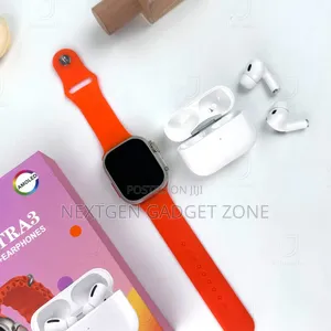 Hr5 Ultra3 Smart Watch + Earphones Combo