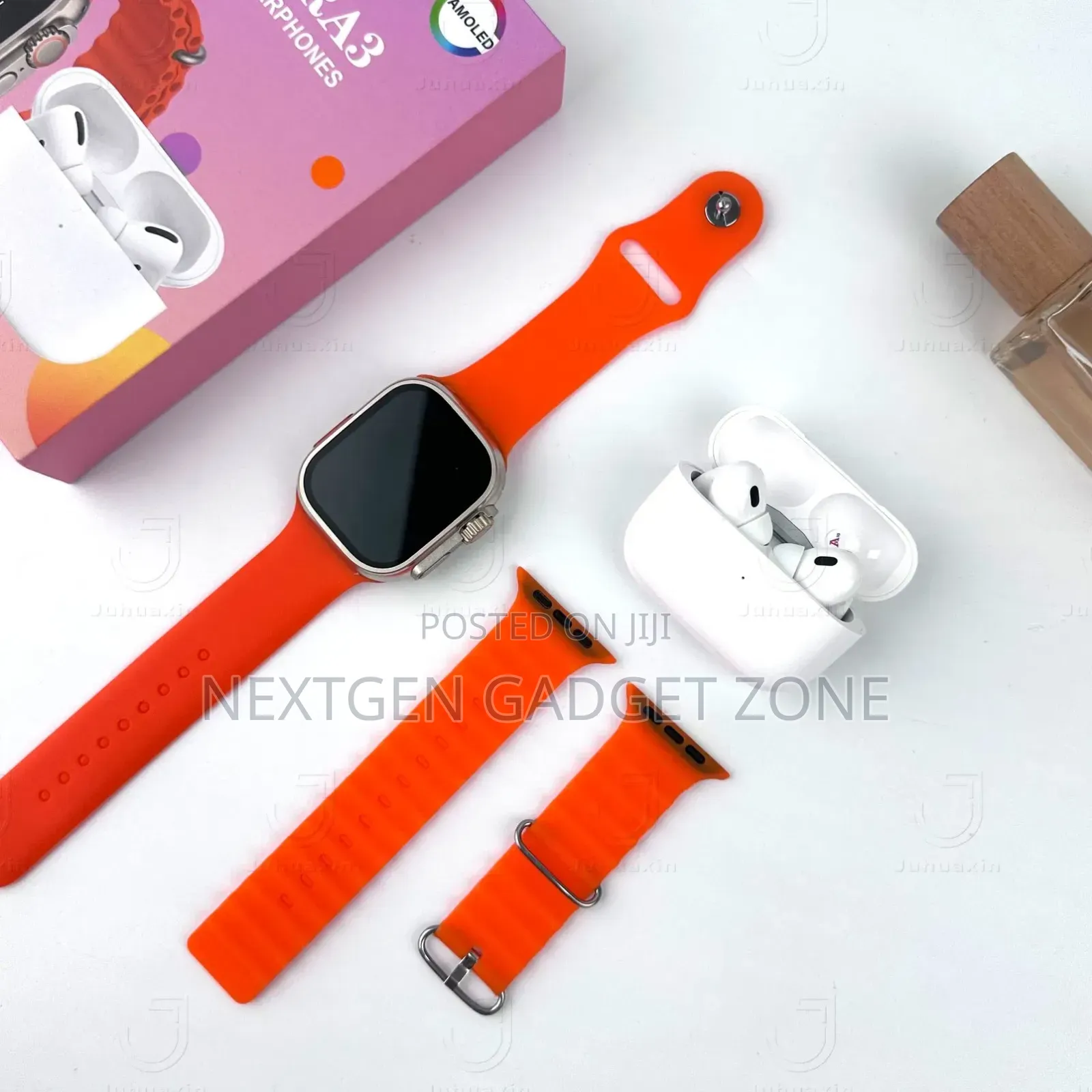 Hr5 Ultra3 Smart Watch + Earphones Combo