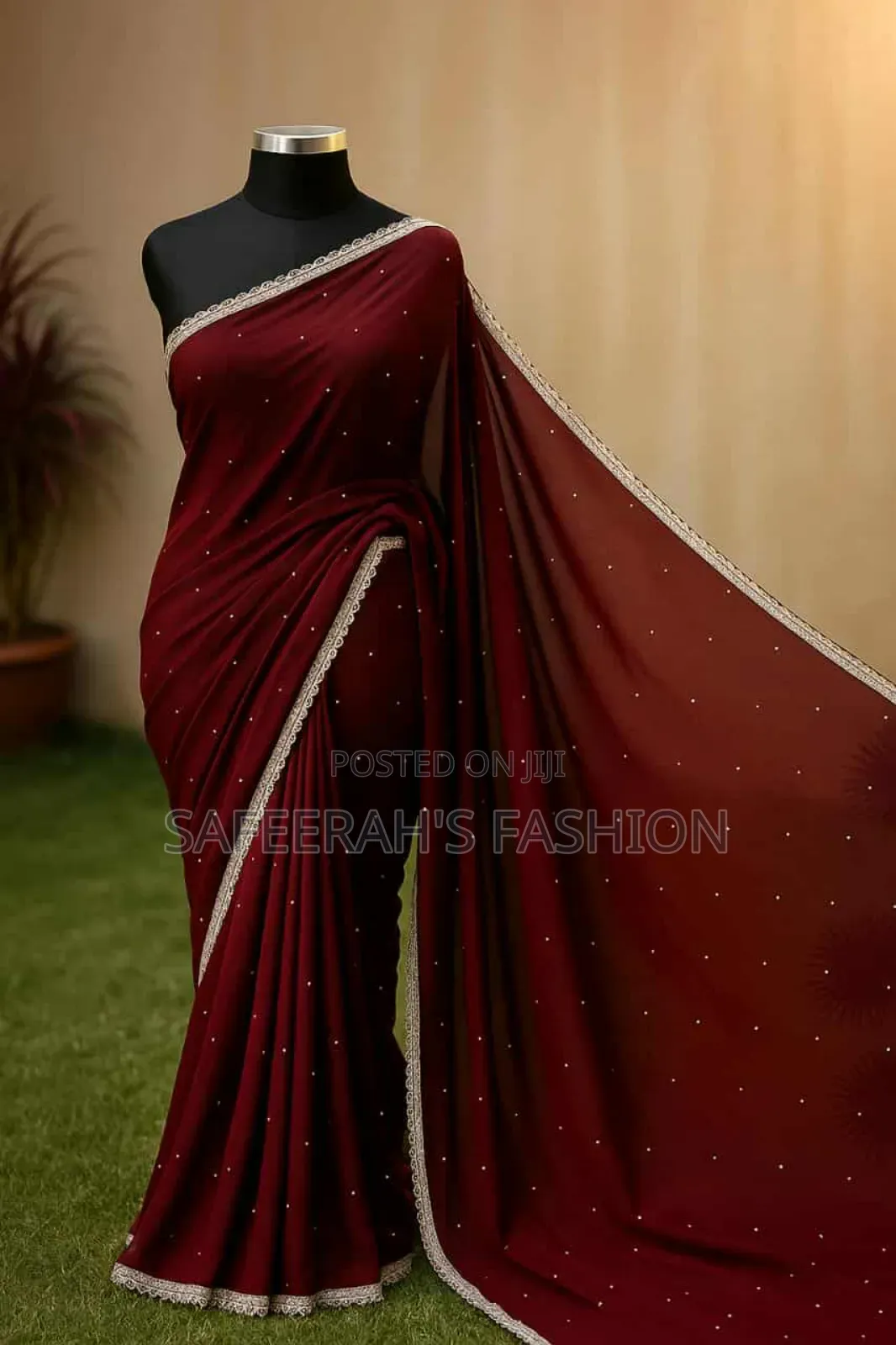 জর্জেট স্টোন কাজে করা শাড়ি 
R