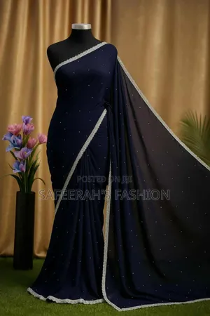 জর্জেট স্টোন কাজে করা শাড়ি 
R