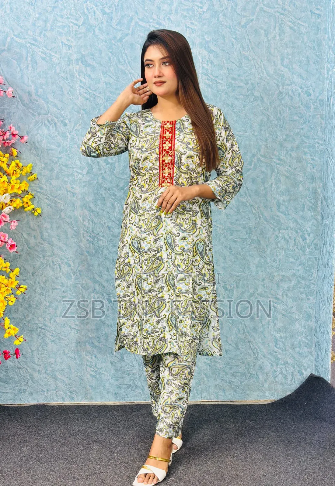  নিউ কটন ২ পিস সেট: জামা+পায়জামা  নতুন আপডেট