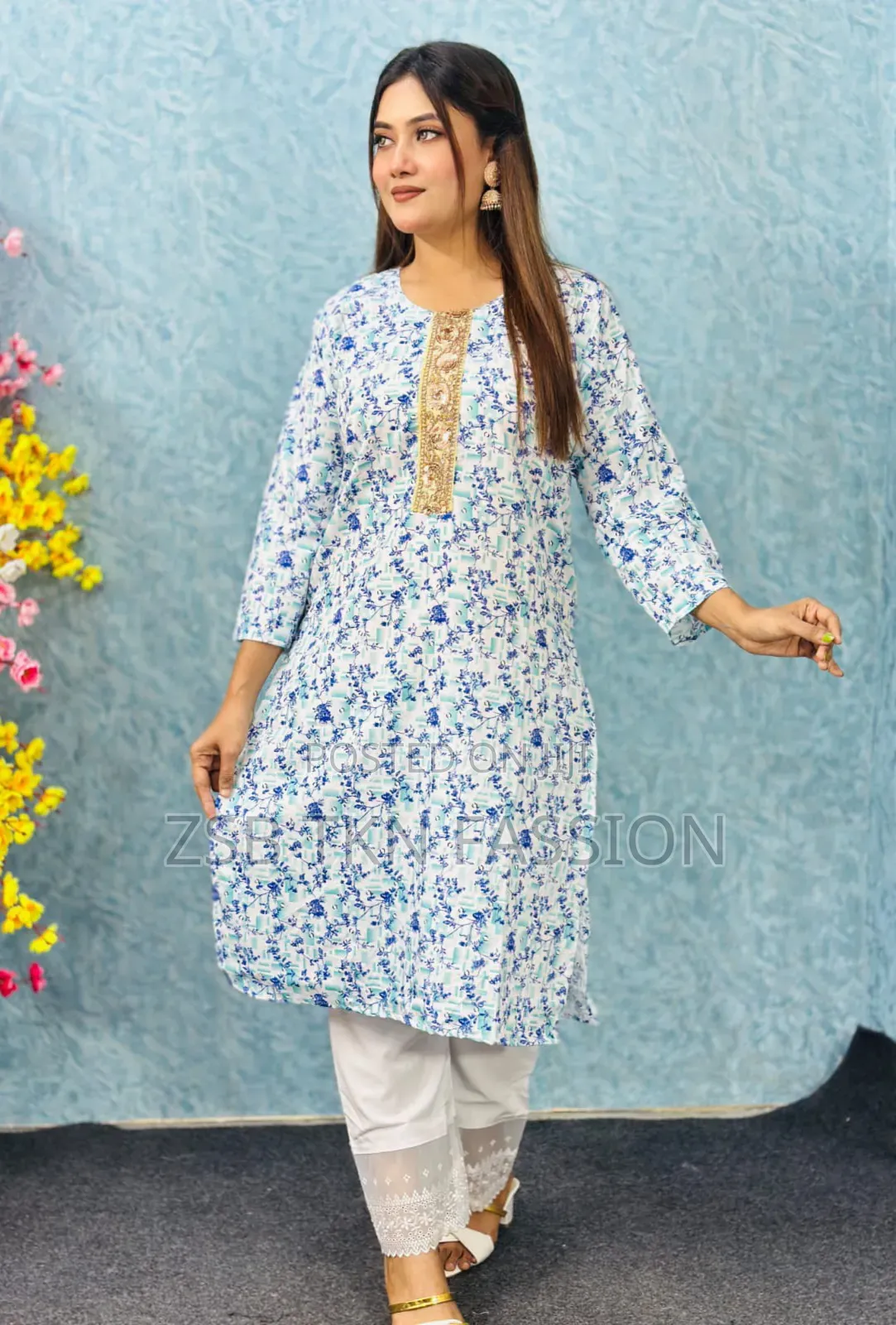  নিউ কটন ২ পিস সেট: জামা+পায়জামা  নতুন আপডেট