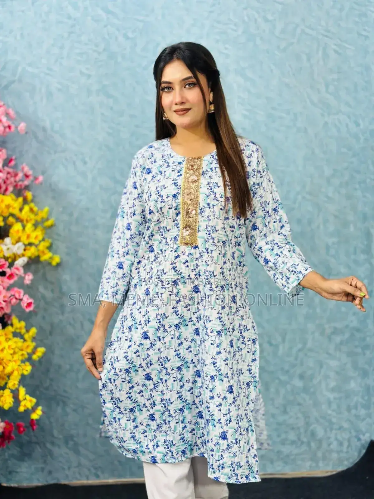 New Cotton 2-Piece Set: Kameez + Pajama