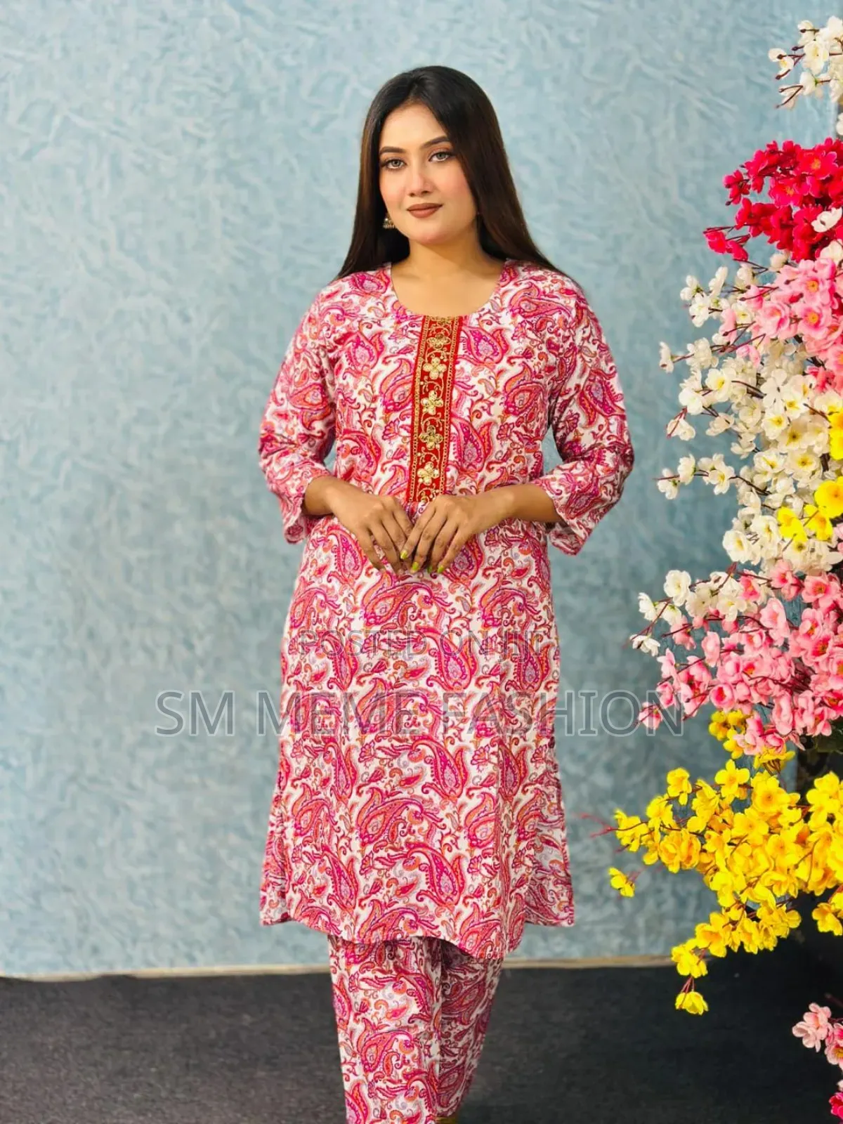 New Cotton 2-Piece Set: Kameez + Pajama