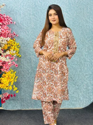 New Cotton 2-Piece Set: Kameez + Pajama