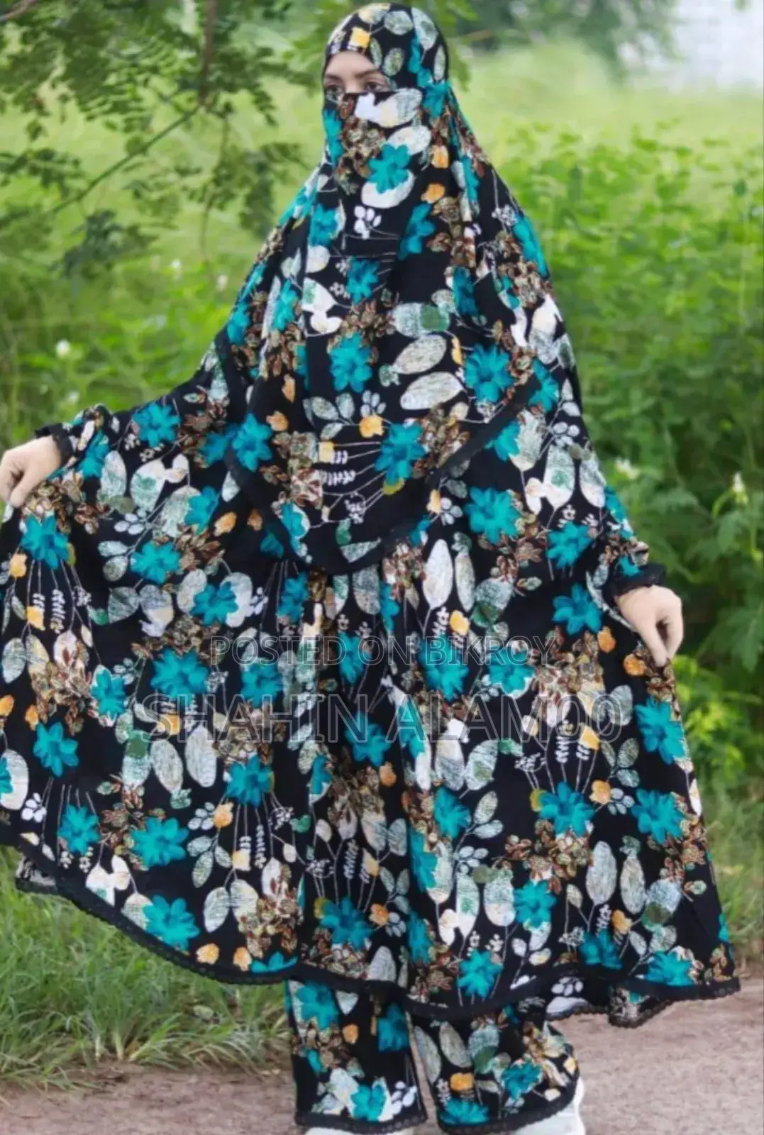 Printed Short Khimar