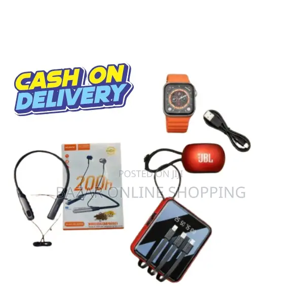 Powerbank + Smartwatch + Bluetooth Speaker + Neckband