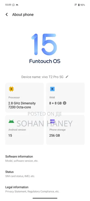 Vivo T2x (India) 128 GB White