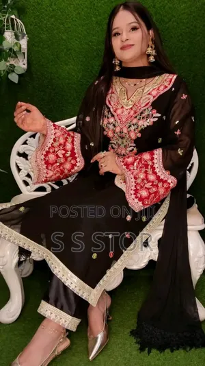 Photo - Georgette Embroidery Three Piece আপডেট কালেকশন হাই কোয়ালিটি