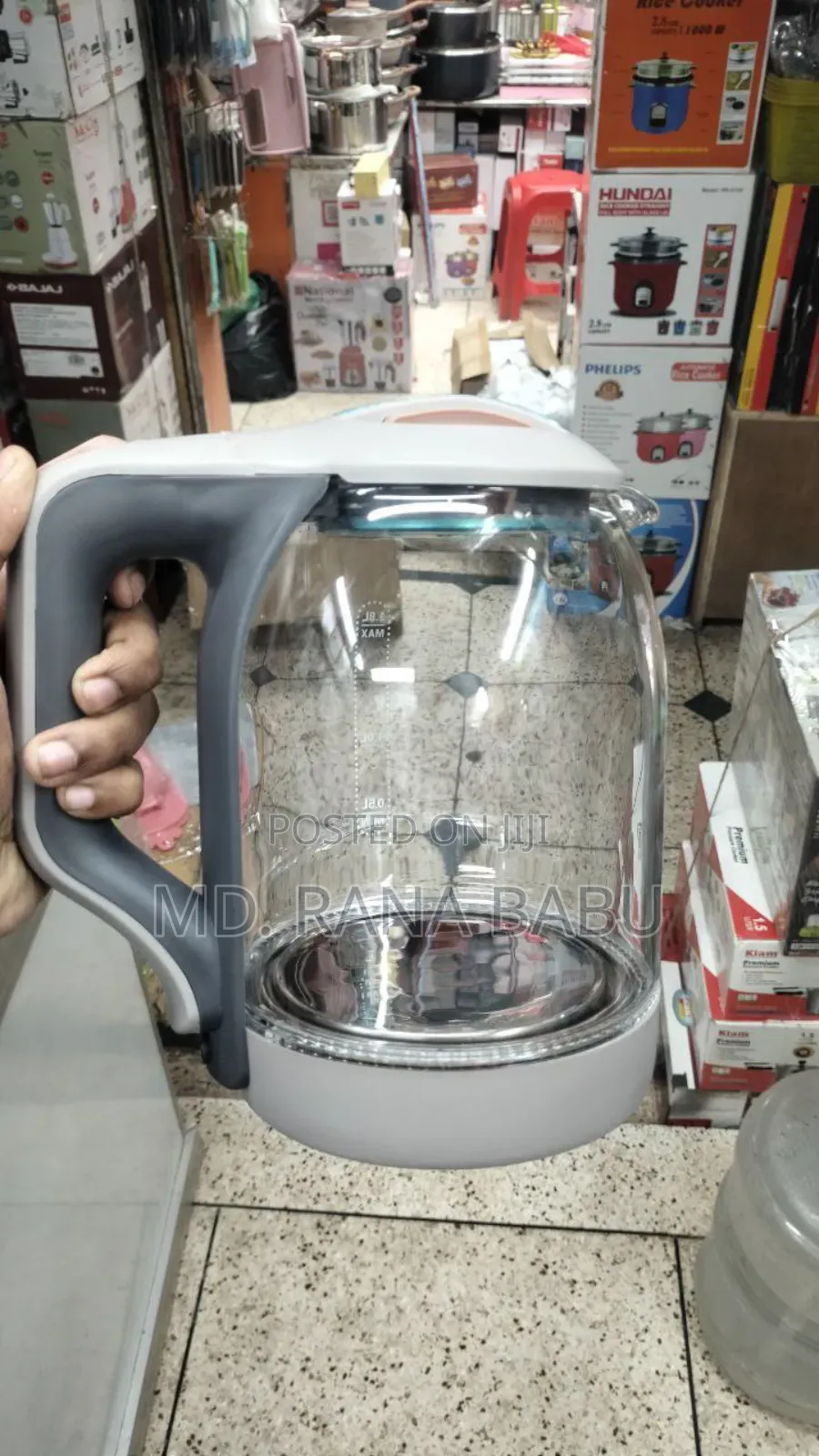 Transparent Electric Kettle Diamond Kitchenware