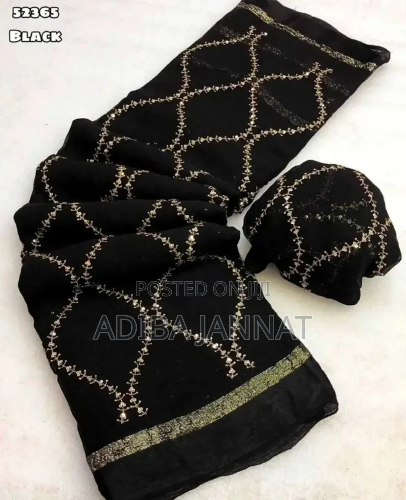 Georgette Shari Shari Fabric - Embroidery Pure Georgette