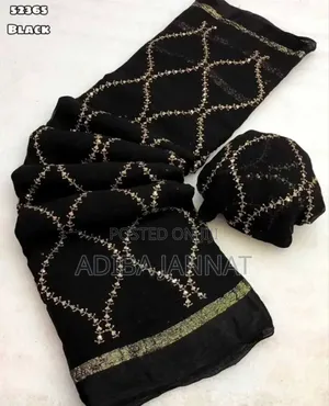 Georgette Shari Shari Fabric - Embroidery Pure Georgette