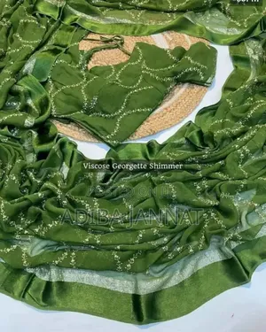 Georgette Shari Shari Fabric - Embroidery Pure Georgette