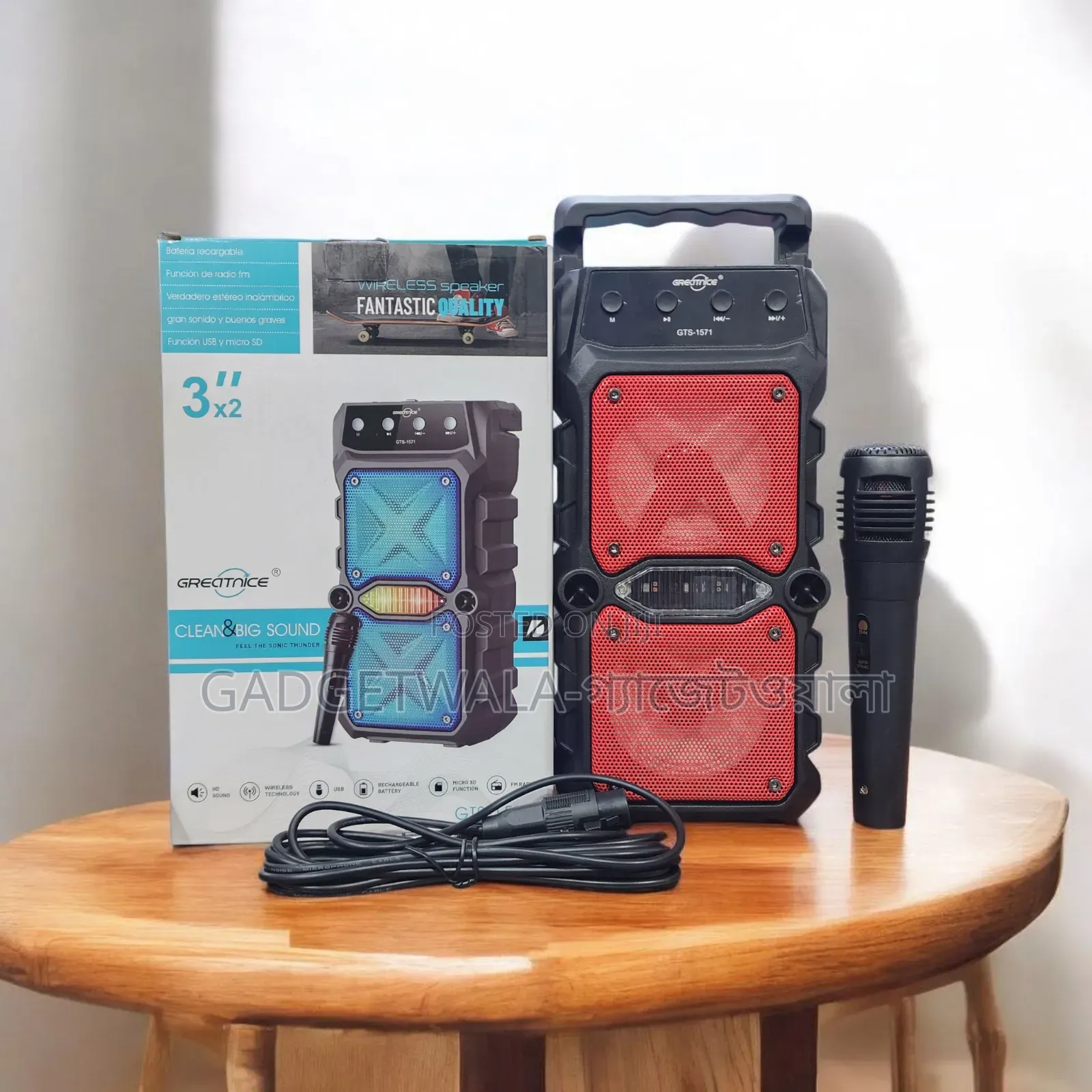 GTS-1571 RGB Speaker With Microphone