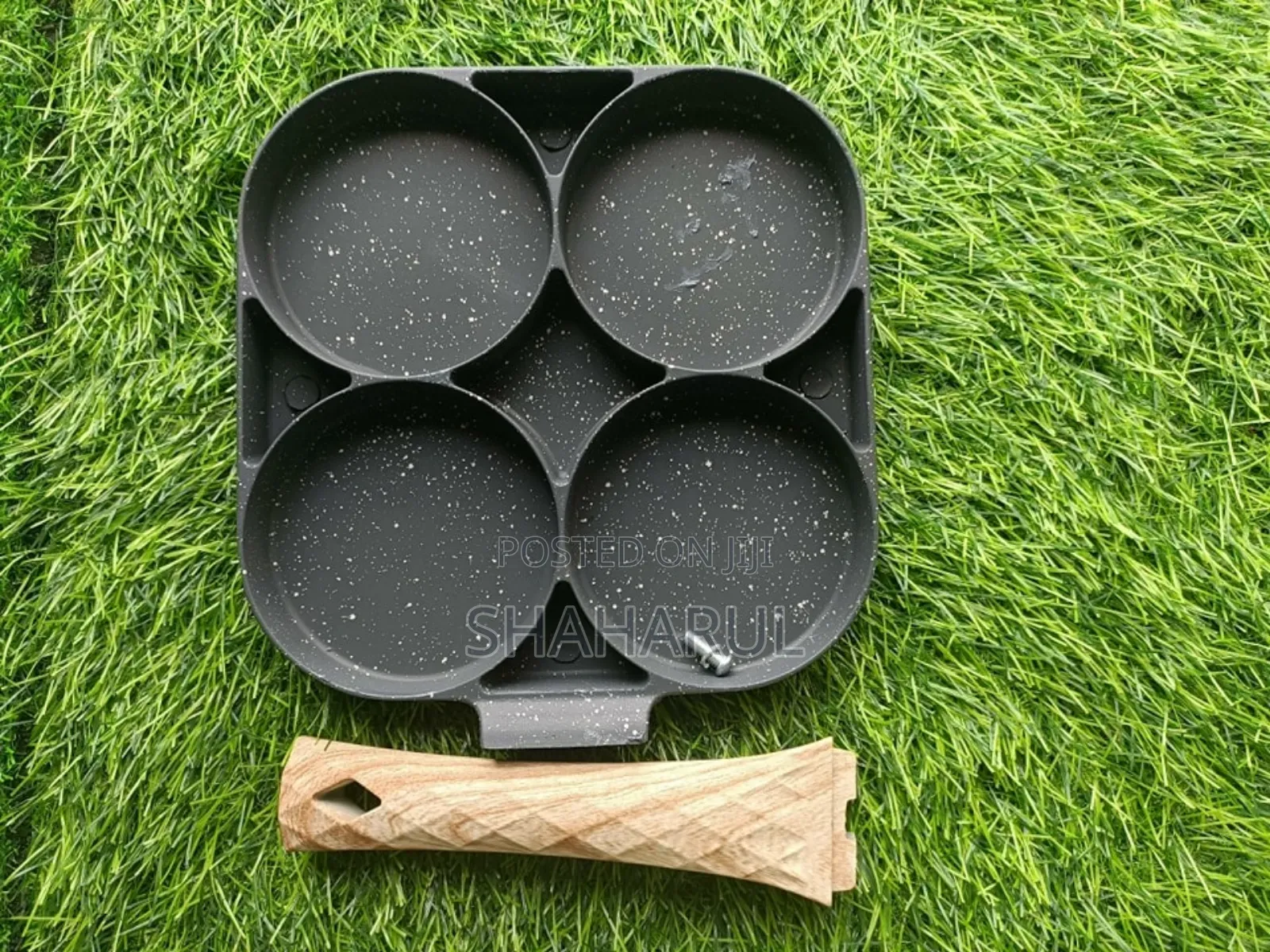 4 Hole Omelet Pan for Burger Egg Ham Pancake Maker Frying Pan