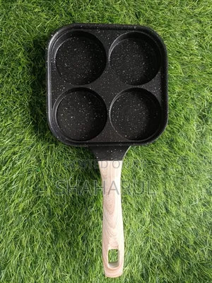 4 Hole Omelet Pan for Burger Egg Ham Pancake Maker Frying Pan