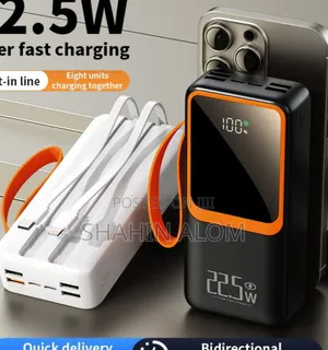 Photo - Matrix M10-10000mah Power Bank Fast Charging 22.5w- Built-in Cables