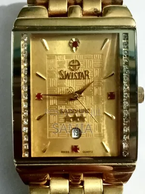 Swistar Gold Plated Swiss Quartz Watch- Water Resistant