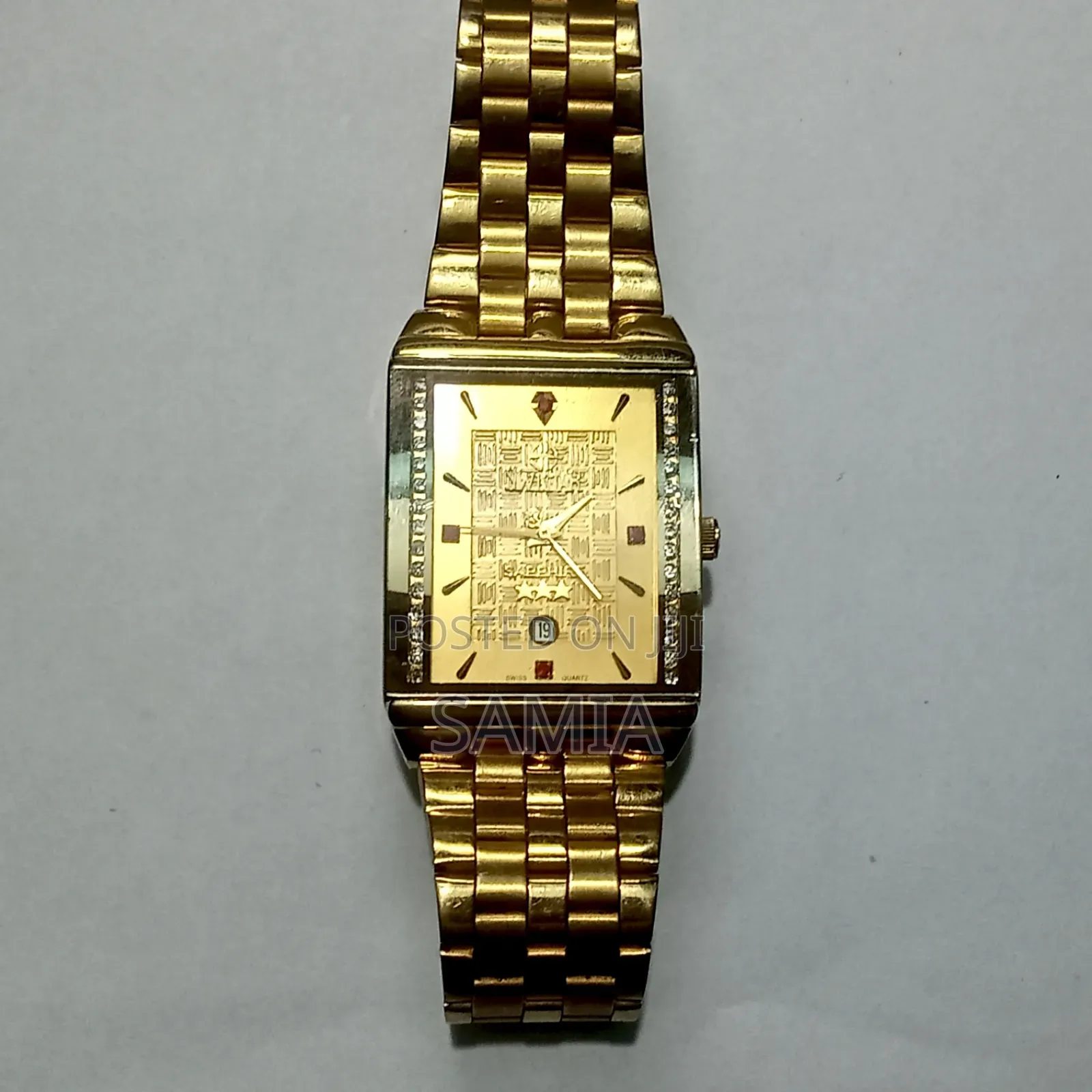 Swistar Gold Plated Swiss Quartz Watch- Water Resistant