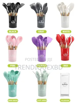 Photo - Silicone Kitchen Utensil Set (12 Pcs) | Premium Cooking Tools