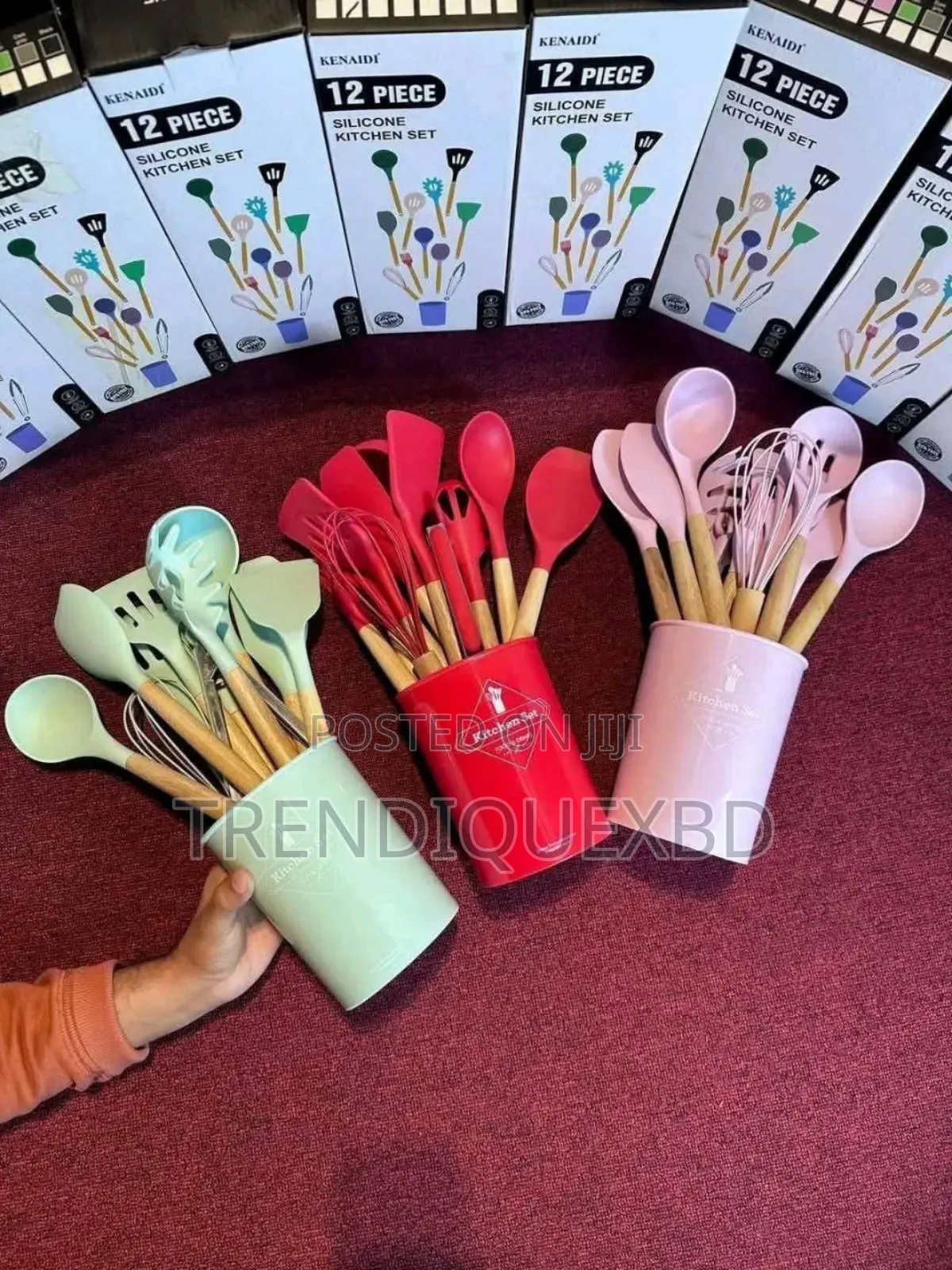 Silicone Kitchen Utensil Set (12 Pcs) | Premium Cooking Tools