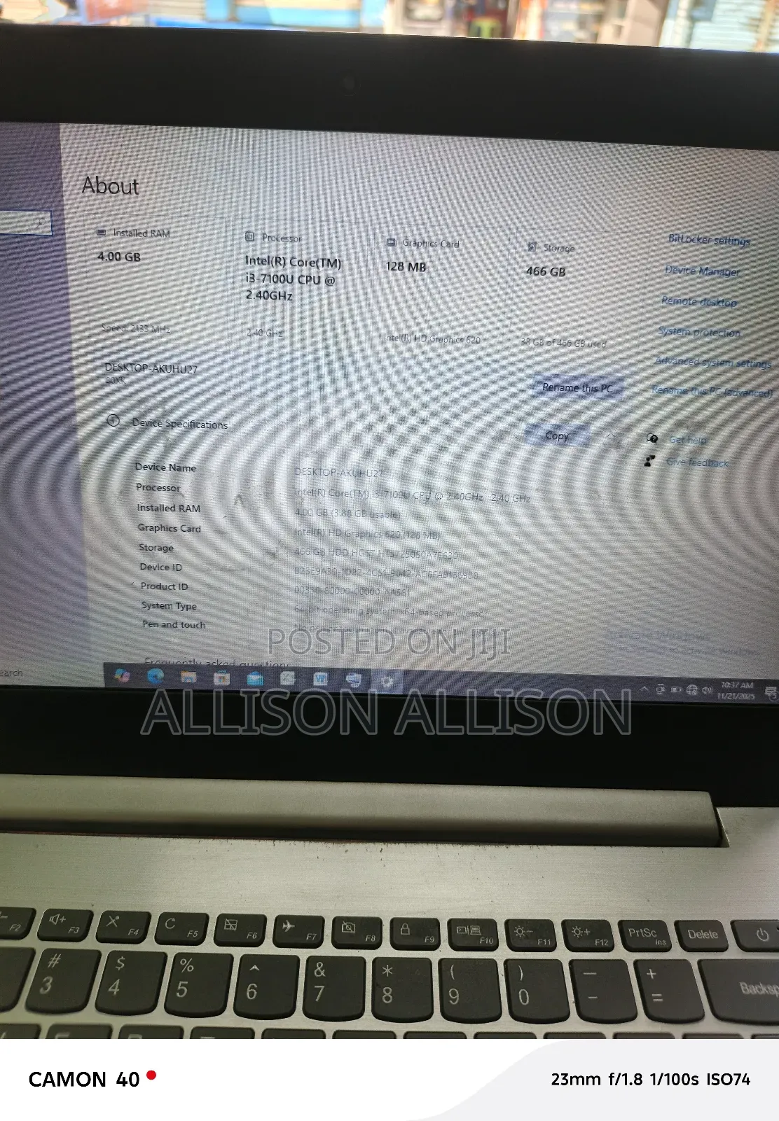 Laptop Lenovo IdeaPad 320 4GB Intel Core I3 HDD 500GB