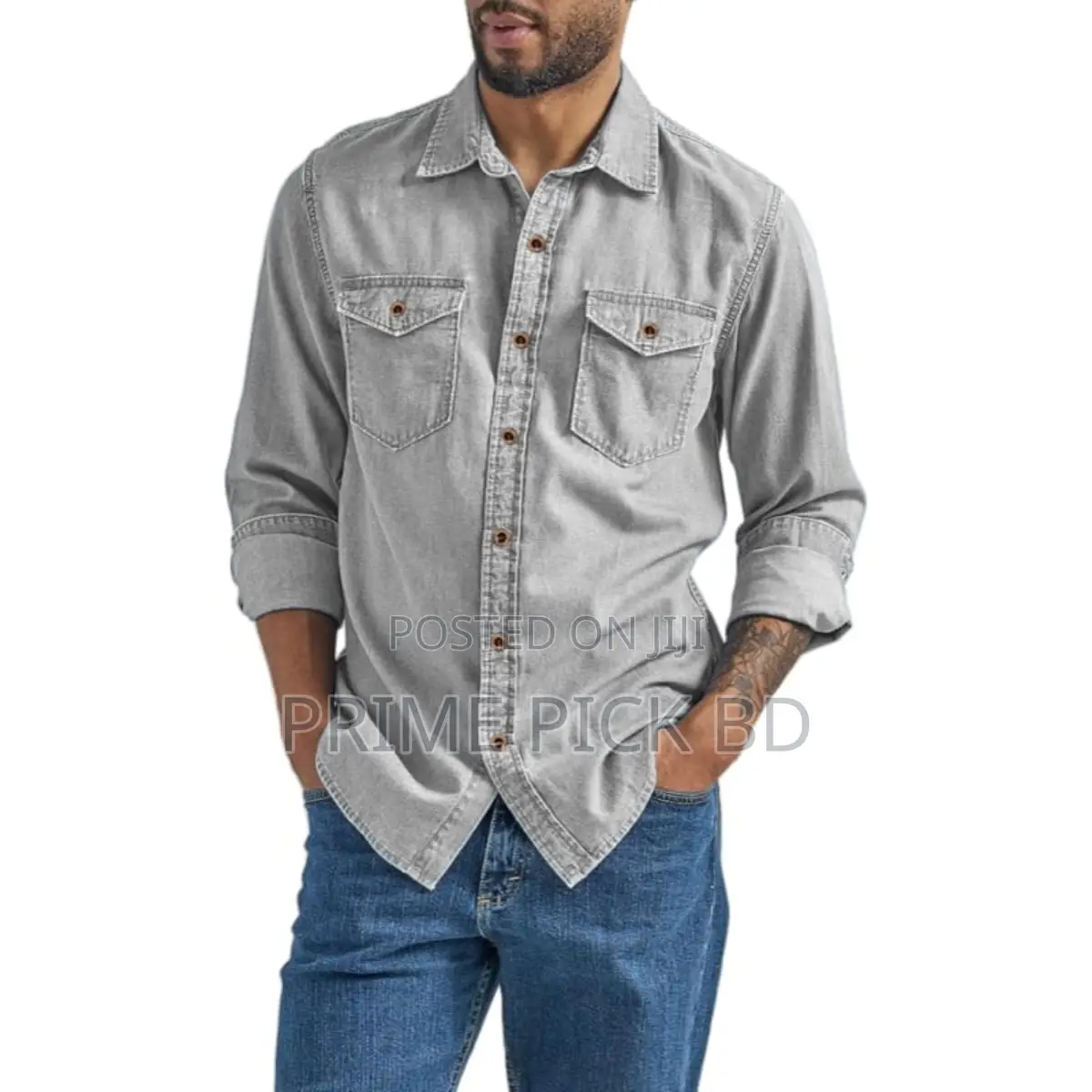 Denim Washed Shirt for Men