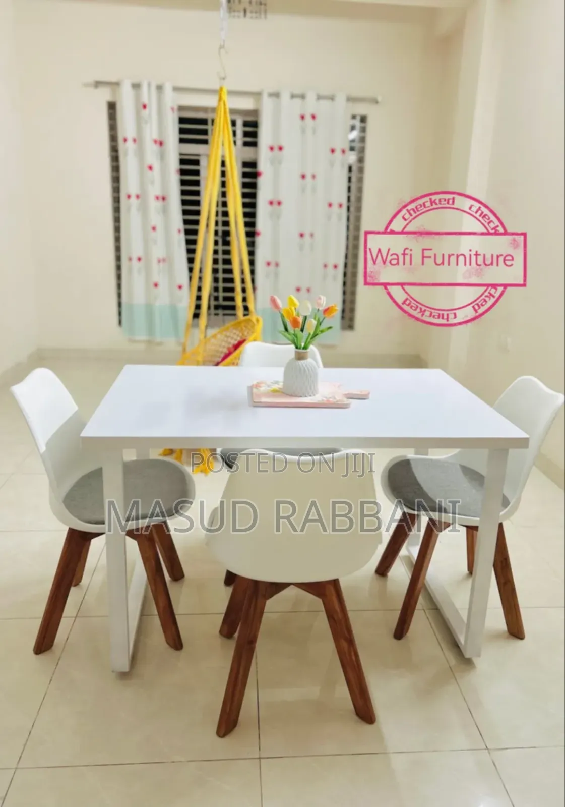 Square Dinning Table With Tulip  Chair