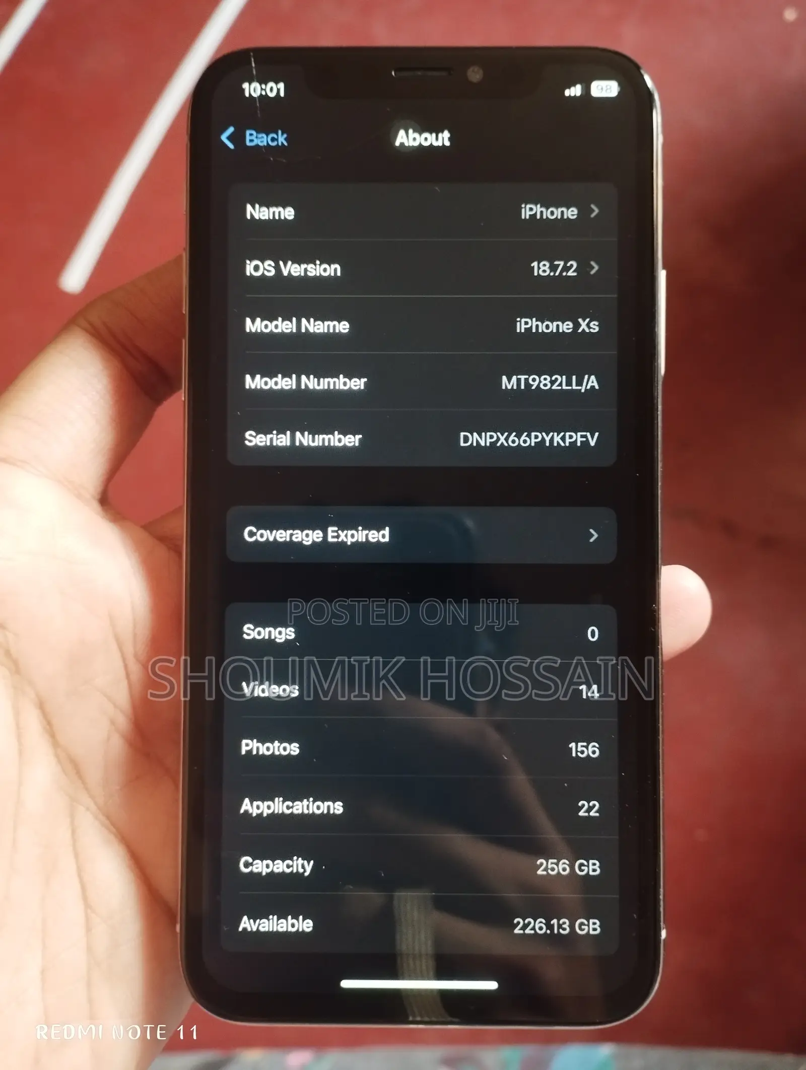 Apple iPhone XS 256 GB Silver