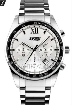 Skmei 9096 স্টেইনলেস স্টিল কোয়ার্টজ অ্যানালগ পুরুষদের ঘড়ি আমেরিকান