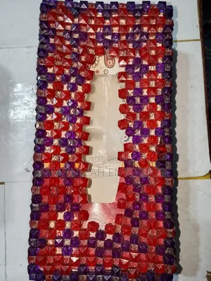 Photo - Handmade / Homemade Beaded Tissue Box Cover With Fay Tissue.