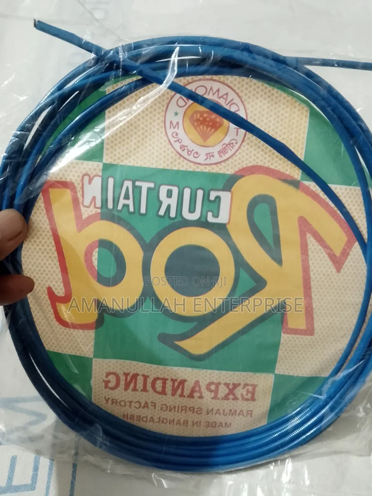 Adjustable Curtain Spring Rod, Perfect For Hanging Curtains, Drapes,