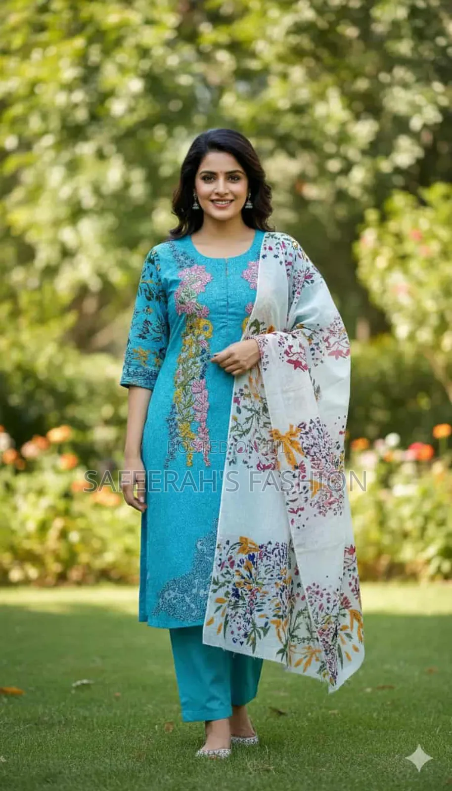 Cotton Embroidery Three Piece R