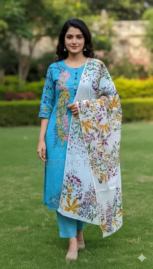 Cotton Embroidery Three Piece R