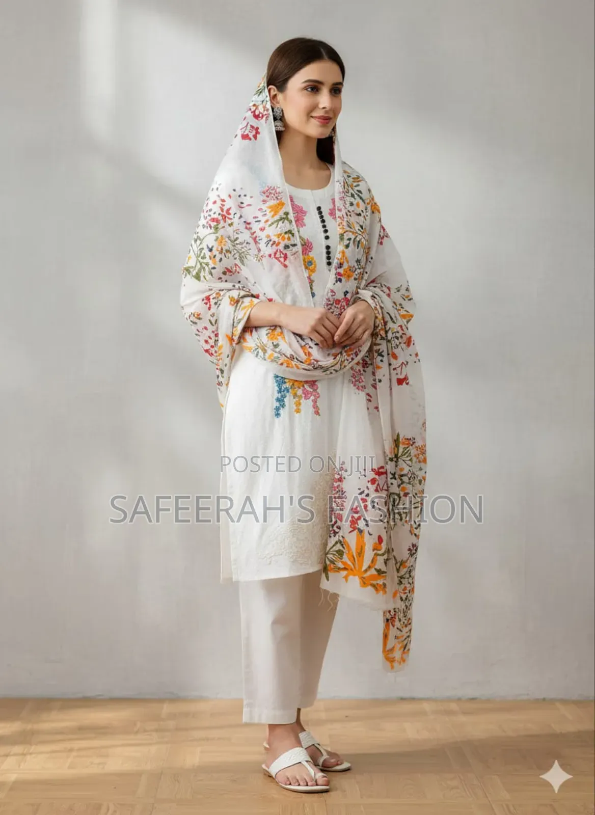 Cotton Embroidery Three Piece R
