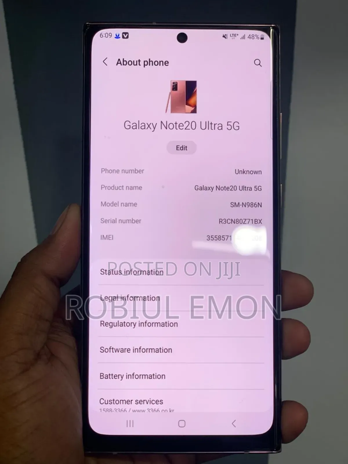 New Samsung Galaxy Note 20 Ultra 5G 256 GB