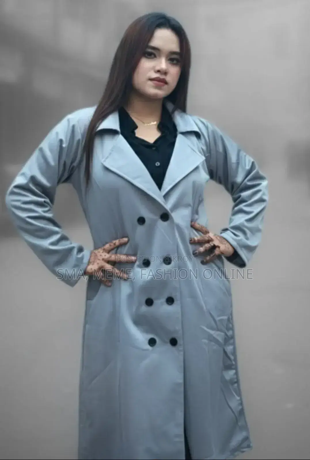 Stylish Ladies Overcoat (Button System)
