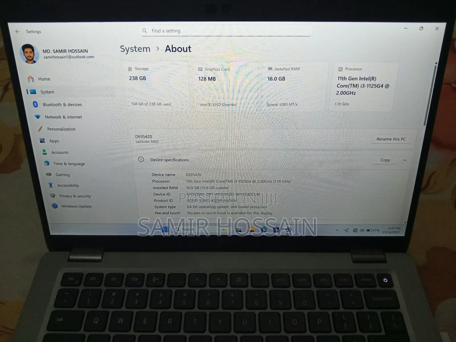 Laptop Dell Latitude 5420 16GB Intel Core I3 SSHD (Hybrid) 256GB