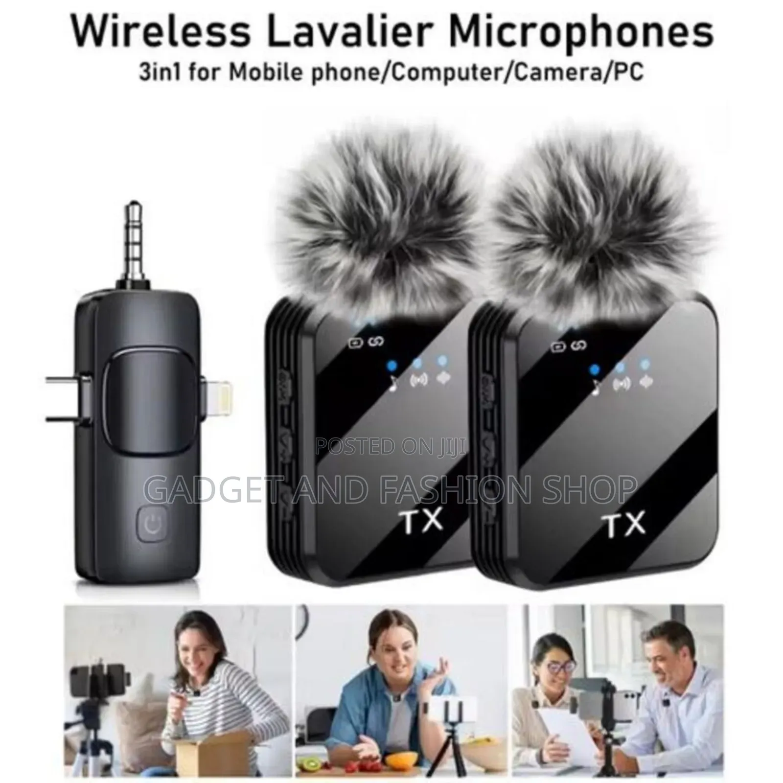 F11-2 Wireless Collar Microphone for iPhone Android