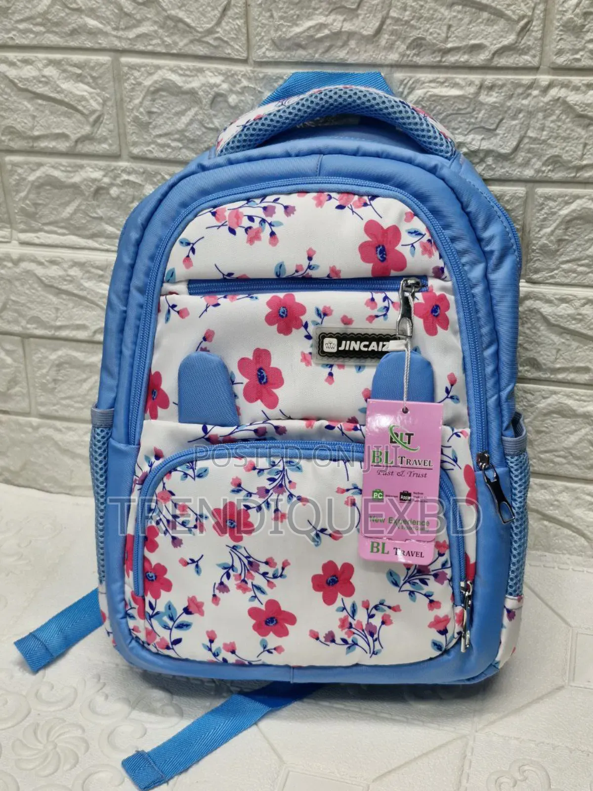Floral Print Girls School Bag (Class 0–3) – Jincazi Brand, Waterproof