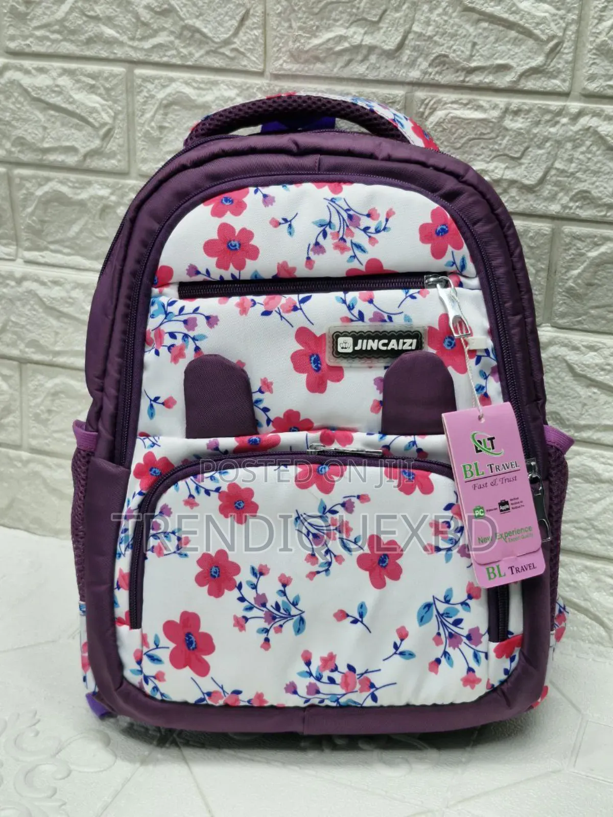 Floral Print Girls School Bag (Class 0–3) – Jincazi Brand, Waterproof