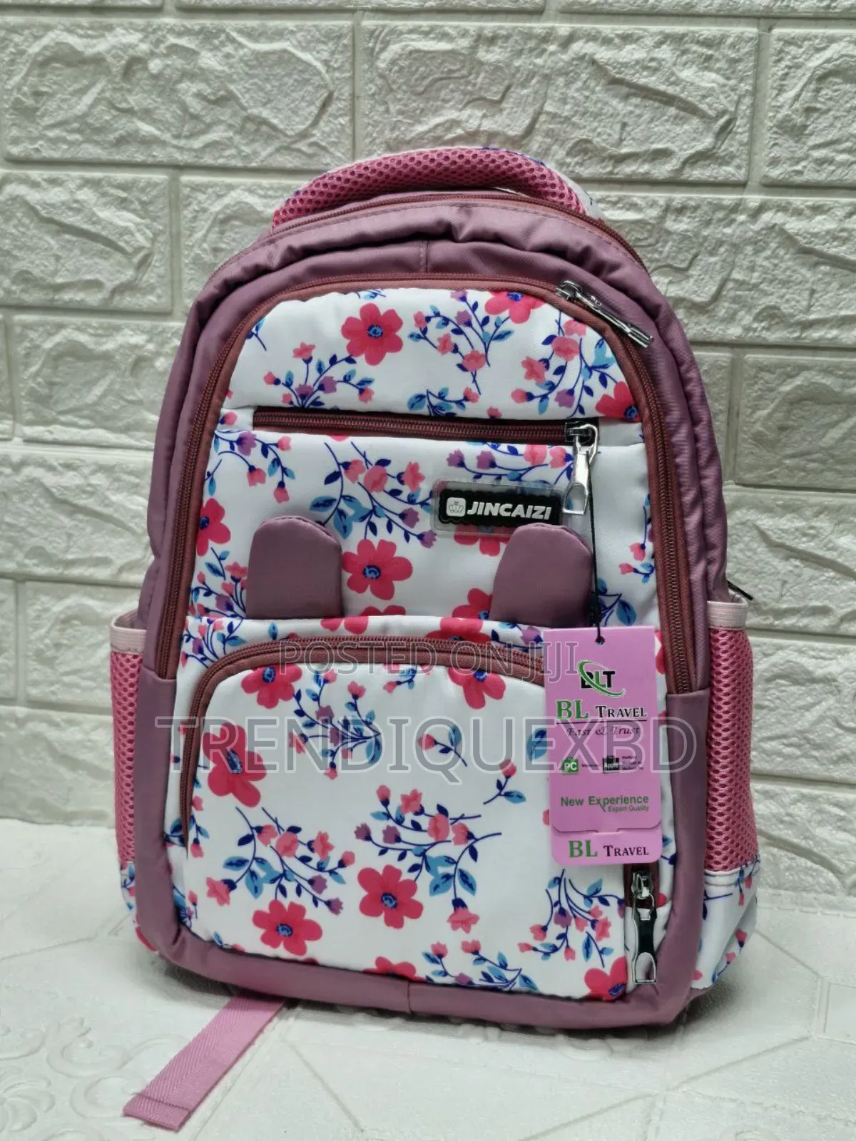 Floral Print Girls School Bag (Class 0–3) – Jincazi Brand, Waterproof