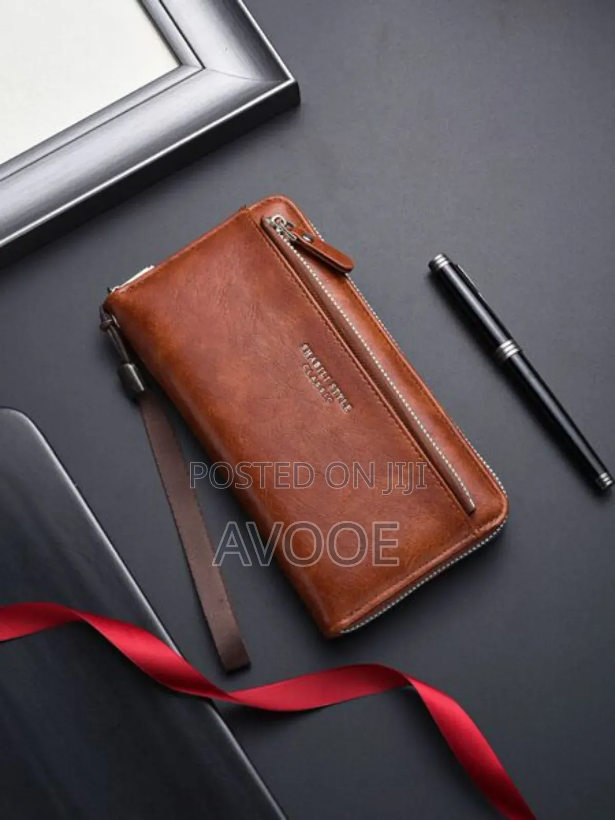 New Long Wallet Bag Soft Leather Zipper Fashion Mobile Phone Wallet