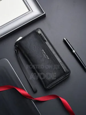 New Long Wallet Bag Soft Leather Zipper Fashion Mobile Phone Wallet