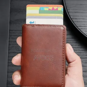 Photo - Automatic Pop-Up Credit Card Holder Aluminum Metal Box Card Slot