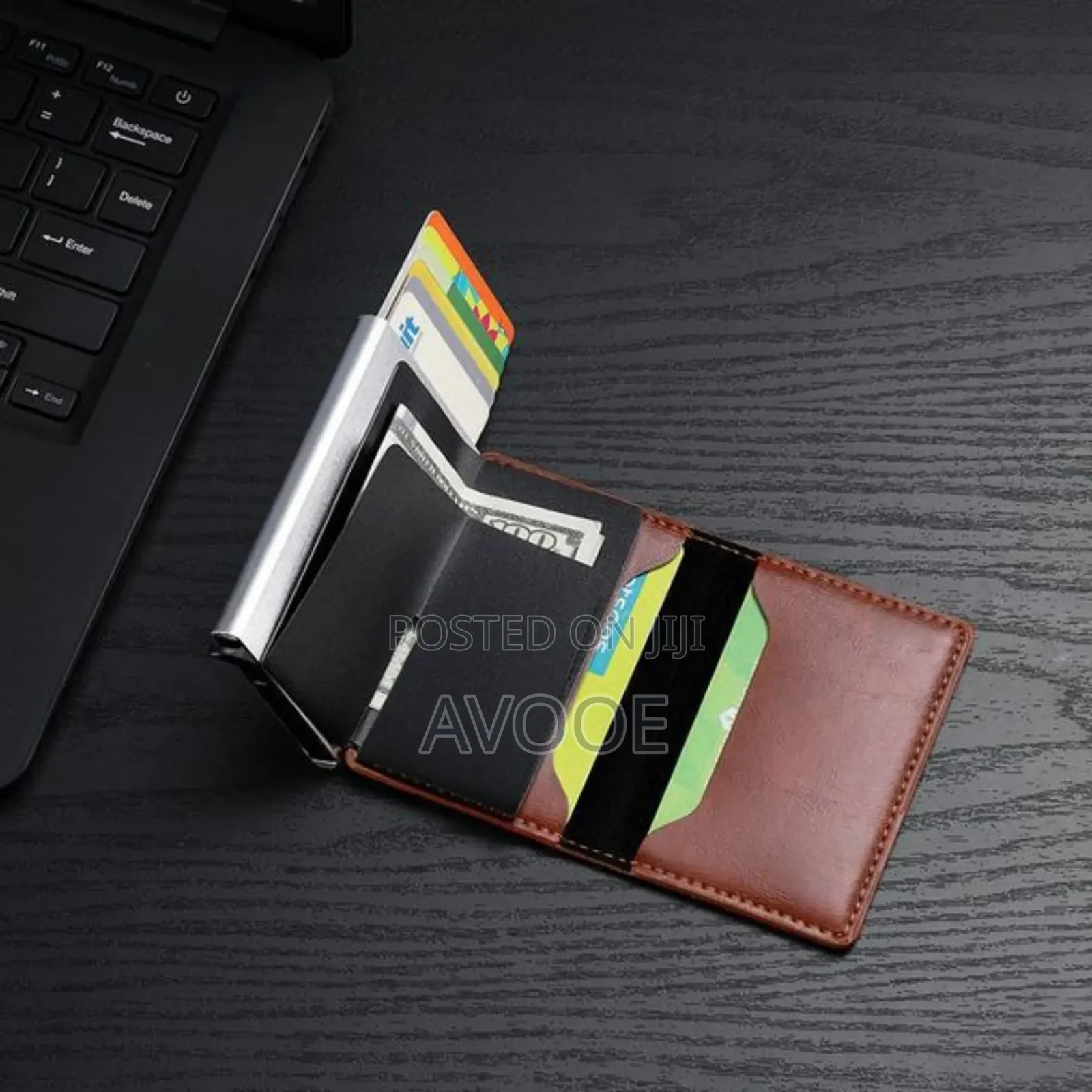 Automatic Pop-Up Credit Card Holder Aluminum Metal Box Card Slot